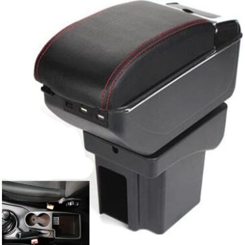 For Chevrolet Niva armrest box universal car center console modification accessories double raised with usb