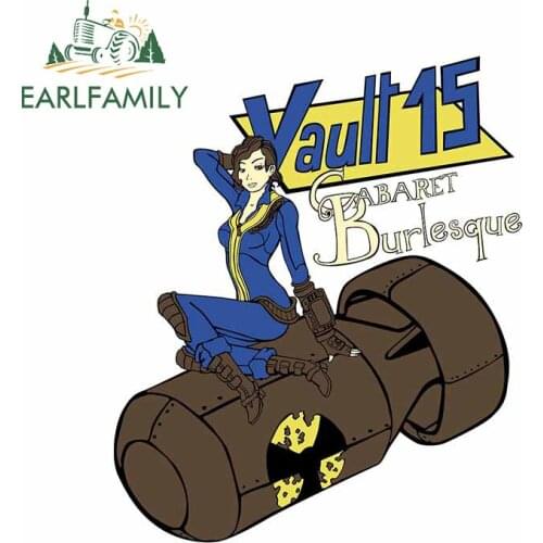 EARLFAMILY 13cm x 10.8cm for Vault 15 Cabaret Burlesque Pin Up Car Sticker Vinyl Car Wrap 3D Decal Laptop Car Door Protector