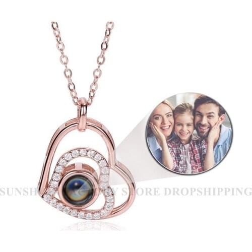 Personalized Photo Projection Necklace For Memory Of LOVE Gifts Dropshipping Best Memory Handmade Jewelry