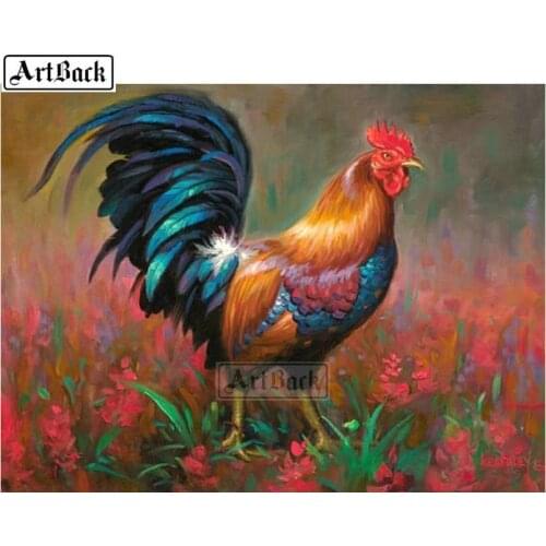 Full square 5d diamond painting big cock kit 3d animal diamond embroidery rhinestone resin mosaic decorative painting