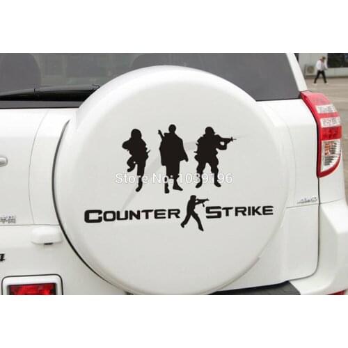 Hot Selling New Design Car Styling CS Games Counter Strike Car Whole Body Spare Tire Stickers Creative Pattern Vinyl Decals