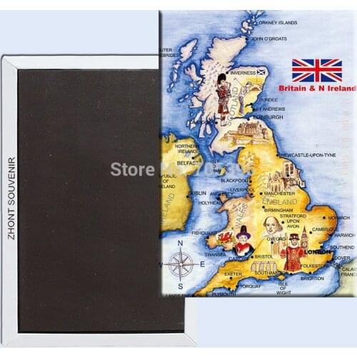 Refrigerator Magnets 78*54mm,Uk-Map Rigid Fridge Magnets 20849