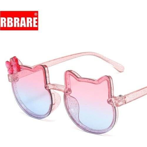 RBRARE Cute Cartoons Children Sunglasses Fashion Shades Glasses for Kids Cute Cat Glasses Gradient Mirror Gafas De Sol Wholesale