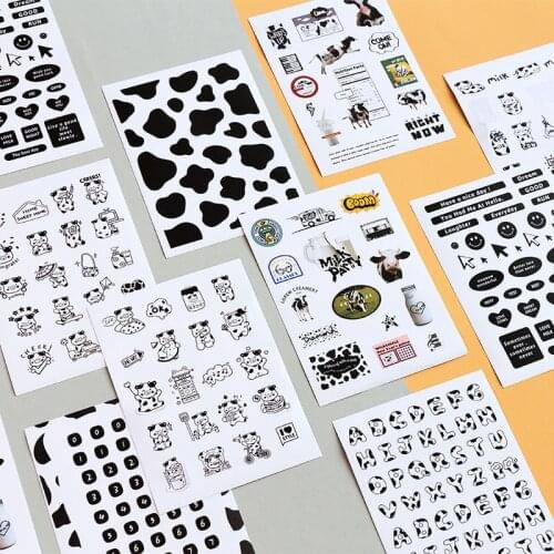 Mohamm 2PCS/Pack Kawaii Milk Stickers Scrapbooking Stationery School Supplies