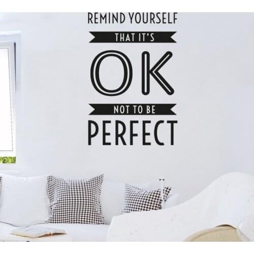 Remind Yourself That Its Ok Wall Stickers Home Decor Living Room Bedroom Wall Decals Removable Vinyl Wall Art Murals