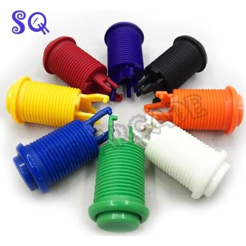 New Arcade Happ American style push button Orange Purplue with microswitch 28mm Mounted multi Color available 1P 2P start
