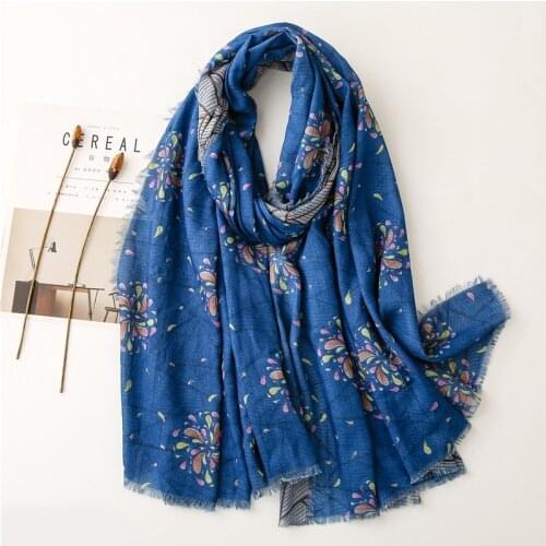2021 New Soft Flower Print Fringe Scarves Shawls Long Beautiful Beach Floral Muffler Wrap Hijab Free Shipping