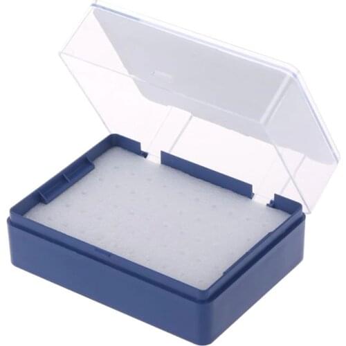 Plastic Storage Box with Foam Milling Cutter Organizer for 50 PCB Drill Bits