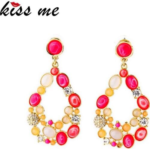 Gorgeous Shining Luxury Jewelry Top Seller Fancy Imitation Gems Maxi Women Earrings Factory Wholesale