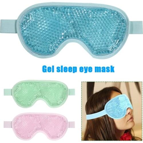 Headache Migraine Pain Relief Elastic Band Eye Cover Cooling Heat Cold Therapy Puffy Eyes Home Office With Gel Beads Reusable