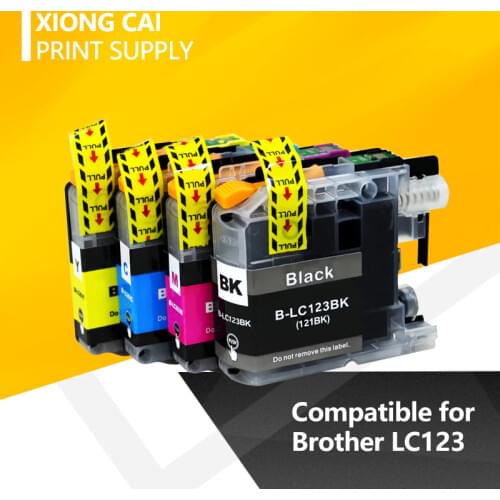 XiongCai LC123 Compatible Ink cartridges 12X For brother MFC-J4510DW J4610DW MFC-J4410DW J4710DW Printer Cartridge LC123 LC 123