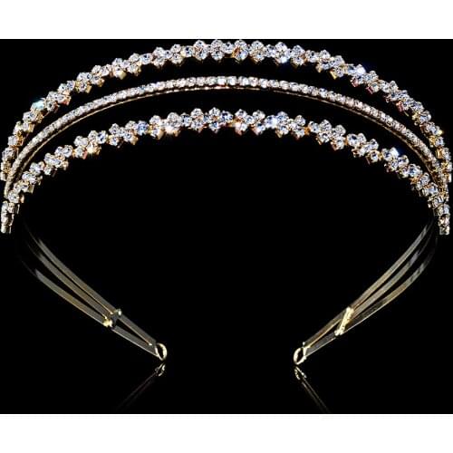 Wedding Bridal Crystal Tiara Wedding Princess Pageant Prom Rhinestone Tiara Luxury Sparkling Headband Wedding Hair Accessories