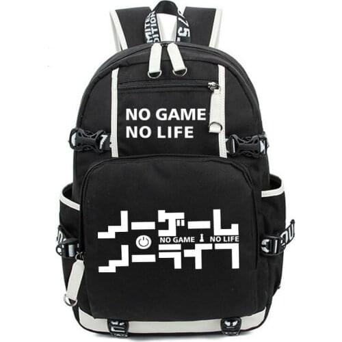 Luminous Student School Shoulder Bag No Game No life I Love Human Cosplay Backpack Cartoon Teenage Laptop Travel Bags