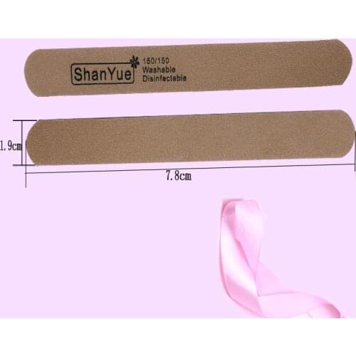 TF21 10Pcs 150/150 Coffee Wooden Nail Files Sanding Buffer Manicure UV Gel Tips Double Sided Nail Art Sanding Buffer Files BV2