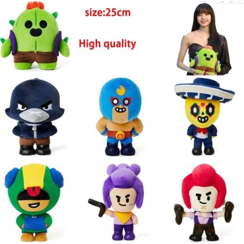 Brawling Game Stars Hoodie Plush Toy Dolls Kid Hero Leon Crow Spike Stuff Brawls Anime Figure Model Dolls Boy Child Birthday