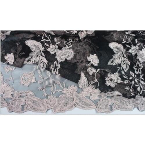 Floral Embroidery Tulle Fabric, Beautiful Bridal Lace Fabric, Gauze Motifs Lace Fabric For Curtains, Prom Dress, Skirts For Sale