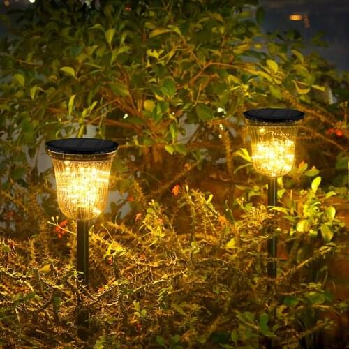 Solar Lawn Lights Outdoor, Solar Pathway Lights Waterproof Auto On/Off Solar Powered Solar Garden Lights LED Landscape Lighting