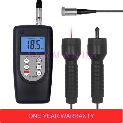 Vibration Meter Tachometer 2 in 1 VM-6370T Vibrometer 60-99,990 RPM (r/min) contact and photo