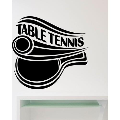 Table Tennis Logo Wall Sticker Ping Pong Sports Vinyl Wall Decal Table Tennis Club Decor Home Interior Decoration Mural X659
