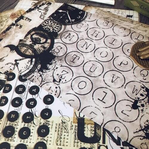 ZFPARTY A5 Vintage Page Paper Stickers for Scrapbooking Happy Planner/Card Making/Journaling Project