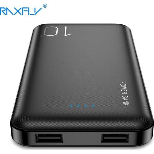 RAXFLY Power Bank 10000mAh Portable Charger Powerbank For Samsung Xiaomi mi Mobile External Battery 10000 mAh Poverbank Phone