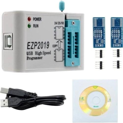 High-speed USB SPI Programmer EZP 2019 Support24 25 93 EEPROM 25 Flash BIOS Chip full set with 2 Adapters