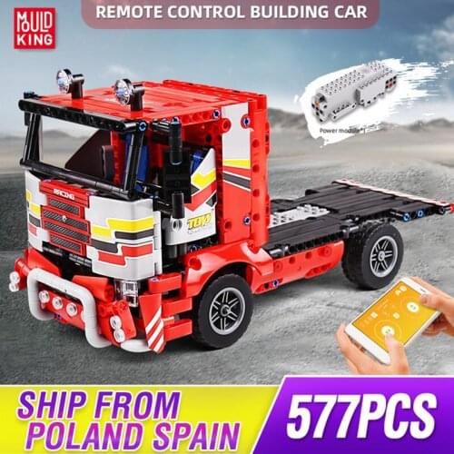 Mould King High-Tech Remote control Car The Transport Truck Model Motor Function Building Blocks bricks Kid Toy Christmas Gifts