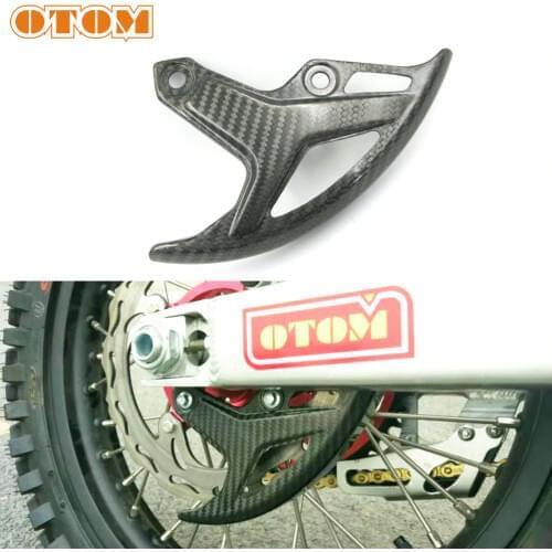 OTOM Motorcycle Rear Brake Disc Guard Cover Protector Carbon Fiber Rotor Guard Dirt Bike For HONDA CRF250 CRF250X CRF450R CRF450
