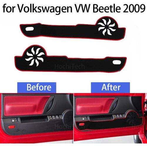 Protection Carpet Door Inside Guard Side Edge Cover for Volkswagen VW Beetle 2009 Car Door Anti Kick Pad Sticker Accessories