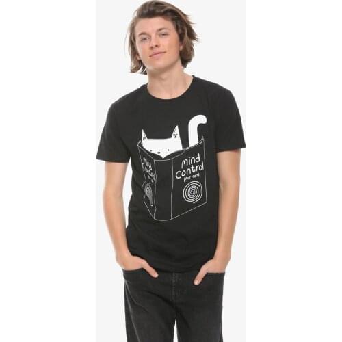 MIND CONTROL FOR CATS T-Shirt vintage aesthetic tumblr women grunge cptton art cat camisetas graphic unisex quote top tee tshirt