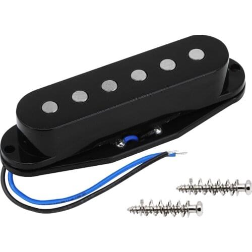 FLEOR 1PCS Vintage Alnico 5 Pickup Strat Guitar Single Coil Pickup Neck/Middle/Bridge Pickup Black for Choose