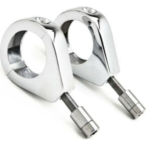 39mm Chrome Turn Signal Relocation Clamps For Harley Sportster Dyna Glide Cruiser