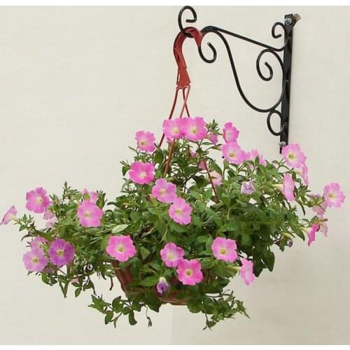 Balcony Wrought Iron Rack Flower Pot Romantic Decoration Classic Plant Wall Bracket Plant Support Hanging Rack Basket Bracket