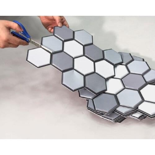 DIY 3D Mirror Wall Stickers Hexagonal Home Decoration Decoration Stickers Murals Removable Living Room Decals Art Decoration Hot