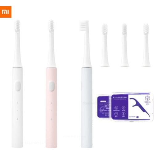 NEW Xiaomi Mijia T100 Mi Smart Electric Toothbrush 46g 2 Speed Sonic Toothbrush Whitening Oral Care Brush Head Dental floss