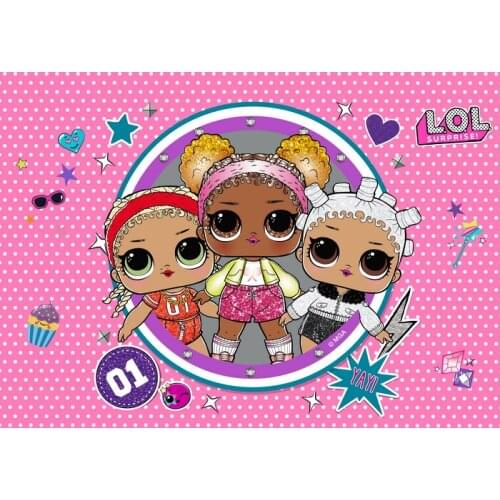 LOL Surprise Party Backdrops Supplies Decoration Photobooth Backdrop Cloth Stand for Children Christmas Birthday Gifts