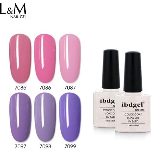 Ibdgel 7.3ml 2020 New colorful D-1Color gel series gel nail polish UV soak off nails yellow glue class red beauty long lasting