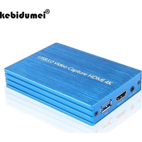 Kebidumei USB3.0 HDMI Video Capture HD 1080P HDMI to USB Video Capture Card For Game Streaming Live Recording Dongle 4K@60Hz