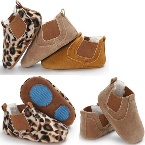 2019 Toddler Infant Baby Boy Girl Moccasin Leather Shoes Kids Soft Sole Crib Shoes Warm Plush Shoes First Walkers