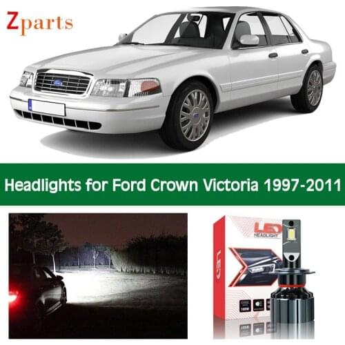 Car Headlight Bulbs For Ford Crown Victoria 1997-2011 LED Headlamp Low High Lightings Beam Canbus Auto Lights Lamp Accessories