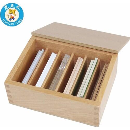 Montessori Material Sensory Toys Baby Wooden Educational Toys 6 Pairs of Thermic Tablets With Box