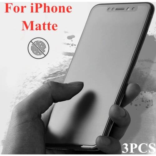 2pcs Matte glass For Iphone 12 11 pro xs Max screen protector protective tempered for Iphone 12 Mini xr 7 8 Frosted glass