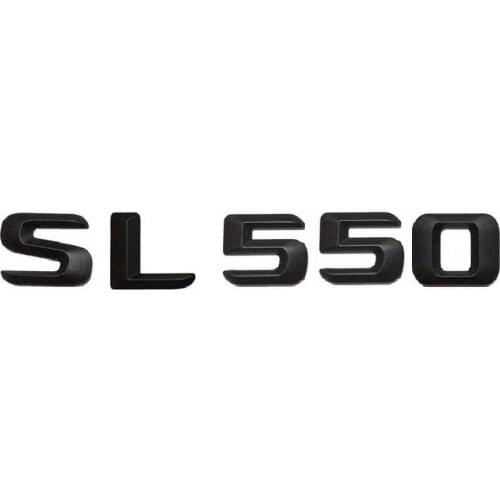 Matt Black " SL 550 " Car Trunk Rear Letters Words Number Badge Emblem Decal Sticker for Mercedes Benz SL Class SL550