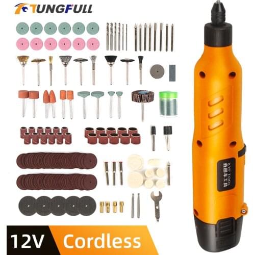 Multi-function Mini Dremel Engraving Drill 12V Mini Electric Hand Drill Manicure Machine Cordless Drill Lithium Battery