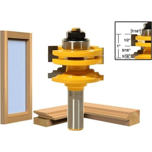 8mm Shank Glass Door Rail Stile Reversible Router Bit for Woodworking Cutter Cutting Tool