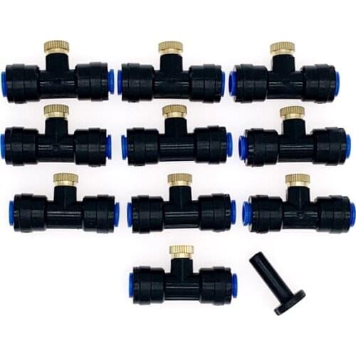 C043 1/4'' Slip-Lock Outdoor Misting Nozzle Tees For Water Cooling System