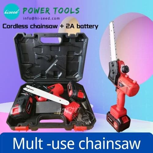 Single hand household small handheld rechargeable outdoor logging saw lithium battery portable electric chain saw