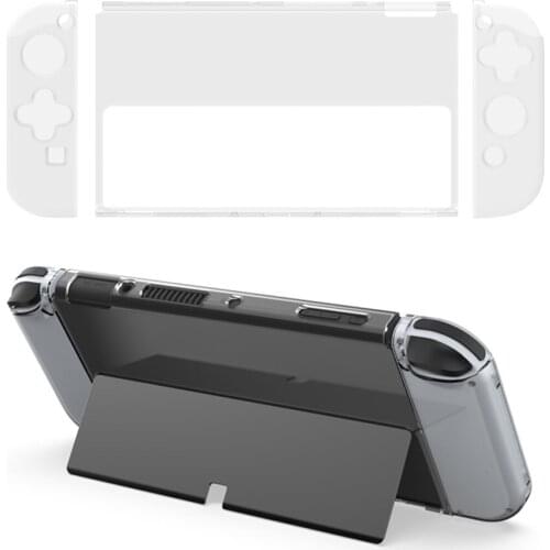 TPU Transparent Protective Case Crystal Shell Back Cover Frame Clear Protector for Nintendo Nintend Switch OLED Game Console
