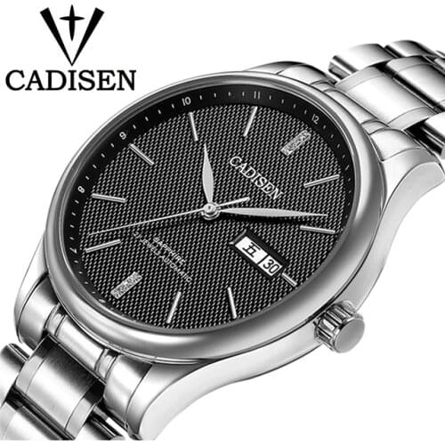 CADISEN Top Brand Luxury Watch Men Fashion Stainless Steel Watches Mens Casual Automatic Mechanical Wristwatch Waterproof 50M