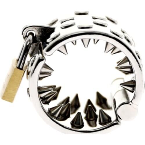 Kalis Teeth Spike Extreme Chastity Device Cock Ring Cock Lock for Men Scrotum Pendant Male Torture Devices BDSM Toys C049